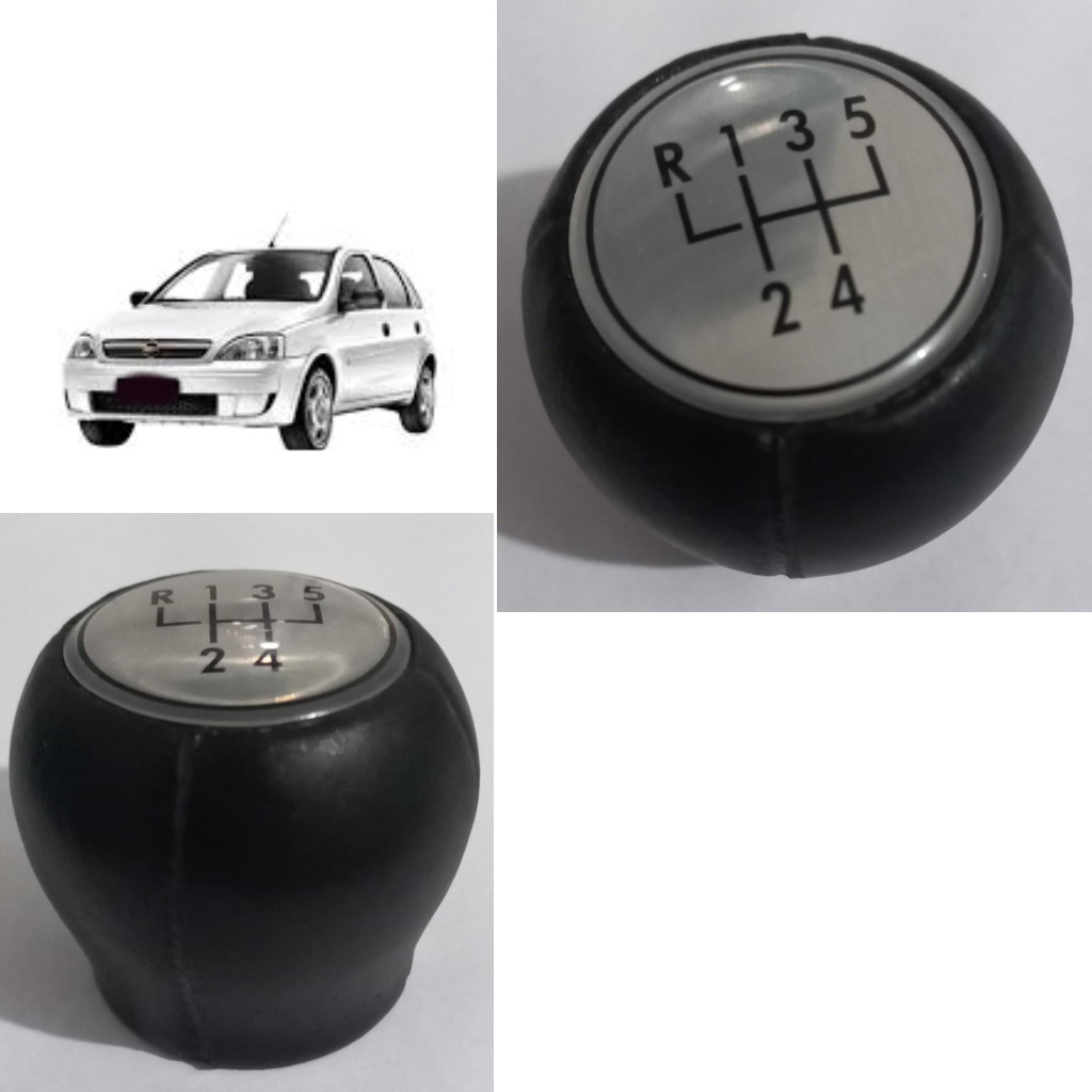 Manopla Bola De Cambio Vectra/Celta 97/98... C/Acrilico Prata 5M Re p/Frente
