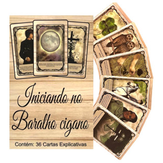 Baralho Tarô Deck Oráculo Cigano P/ Iniciantes Plastificado