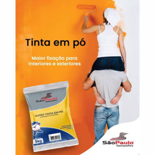Tinta em Pó Para Parede 5 Kg Sampaflex Diversas Cores em Oferta na Shopee