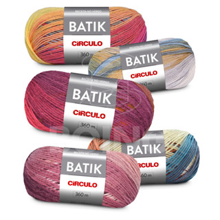 Kit 5 Novelos Fio Lã Batik 100g Círculo - Tricô / Crochê em Oferta na Shopee