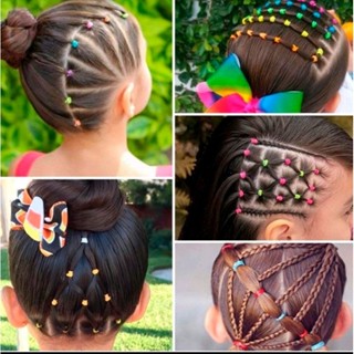 Elástico de Cabelo Silicone Adulto e Infantil Rabicó Para Penteados e Modelar / Fita Scrunchies