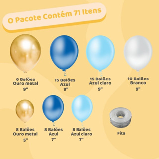 Kit Balões pequeno principe bexigas realeza menino em Oferta na Shopee