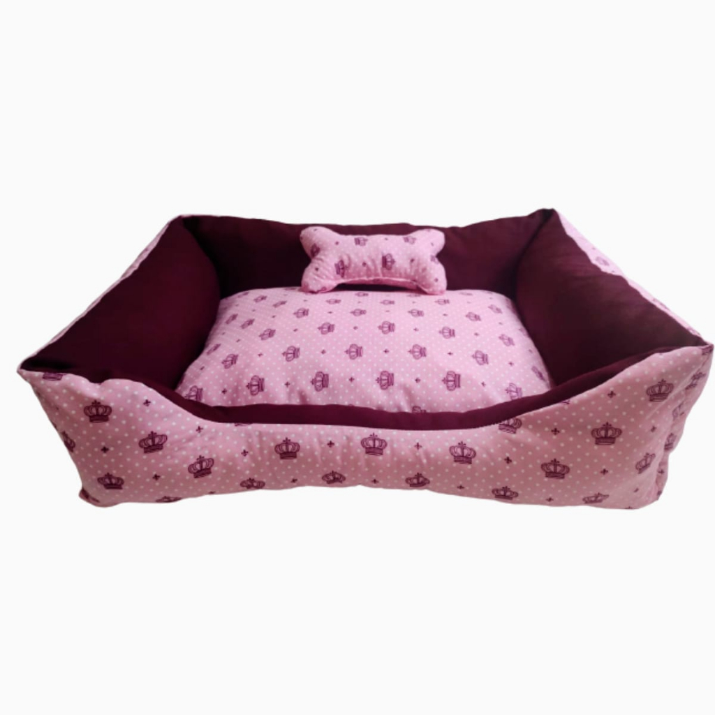 Caminha Pet Caminha para Cachorro ou Gato M  Algodão + Ossinho Fundo Impermeável