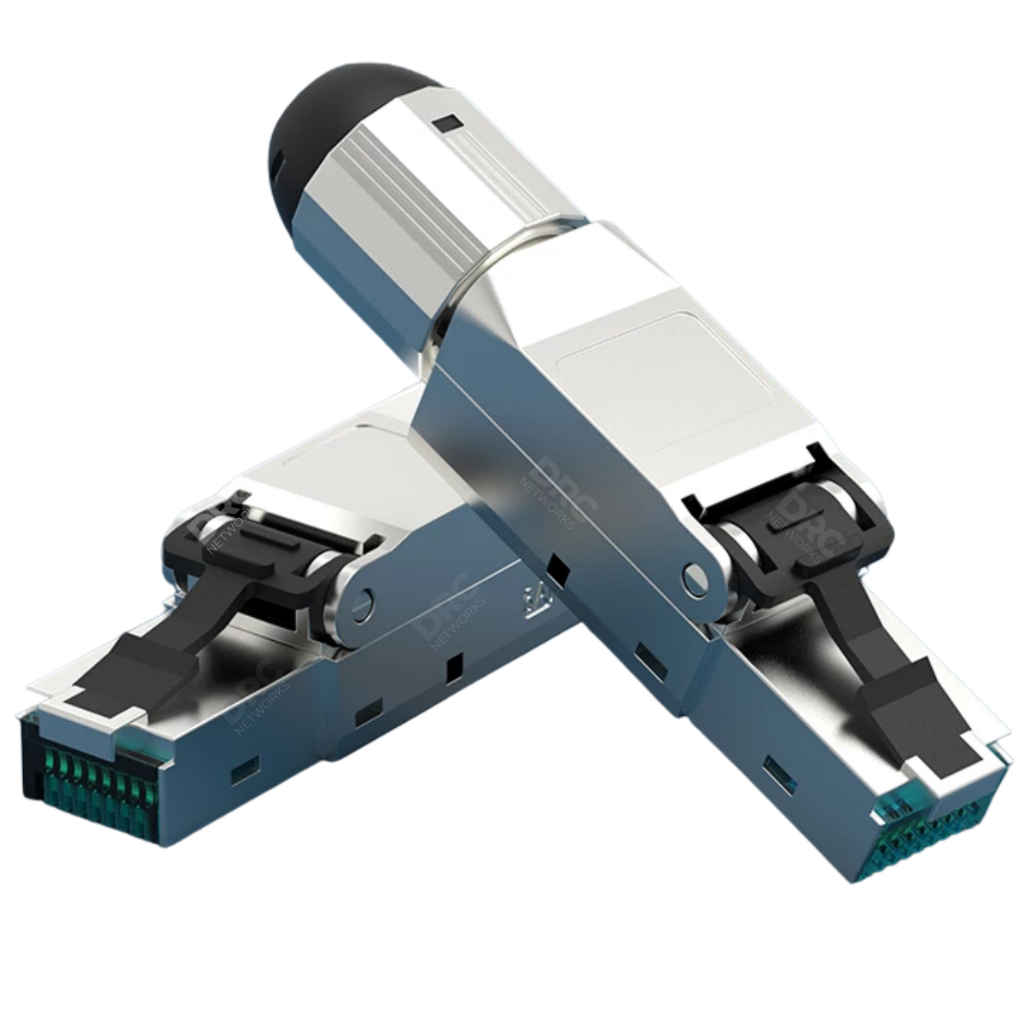 Conector rede Industrial Rj45 Cat7 Blindado 22awg 10gbps CAT7 connector Tool Free Shielded RJ45 Ends
