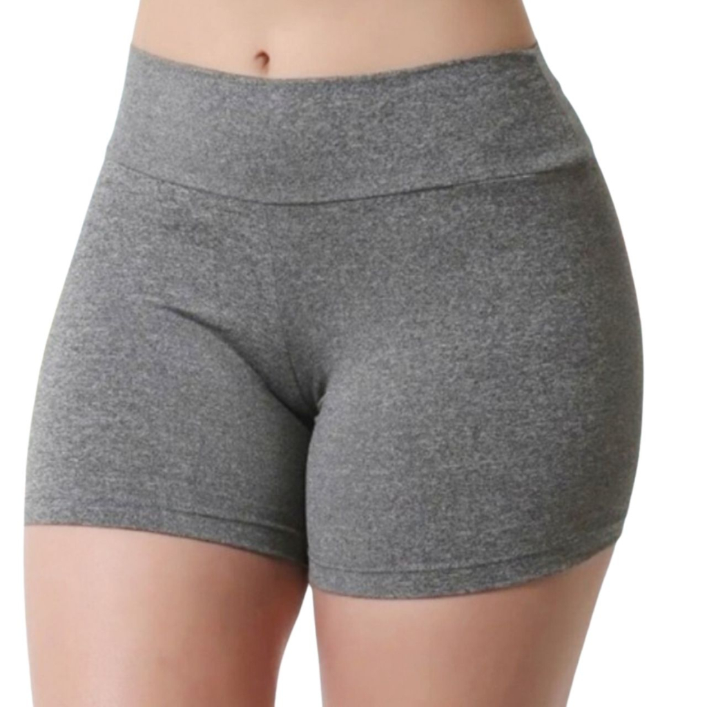 Shorts Legging Poliéster Fitness Leg Meia Coxa Academia Casual Crossfit Feminino — imagem 2 de 2