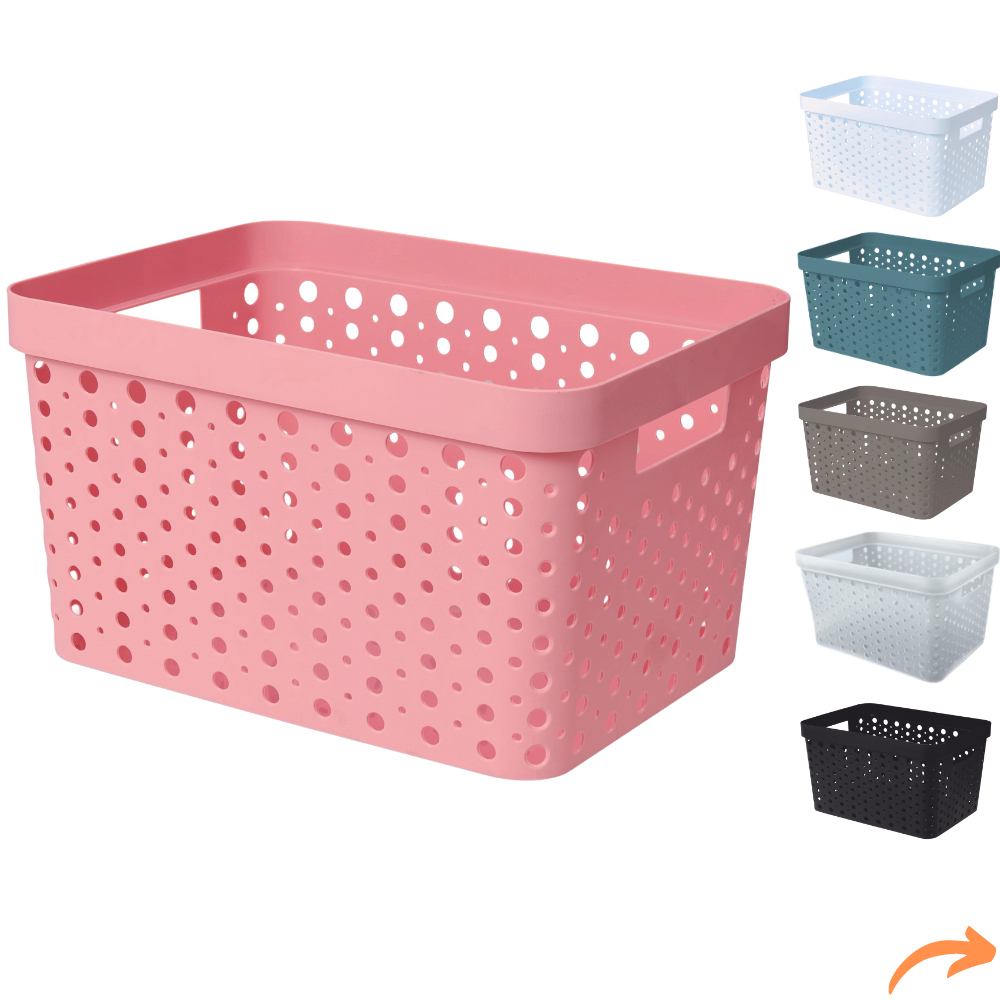Cesto Organizador sem Tampa 17 Litros 36cmx27cmx20cm Caixa Rattan Multiuso em Oferta na Shopee