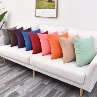 Capa De Almofada 40x40 cm Lisa Em Tecido Oxford Com Ziper Em Varias Cores