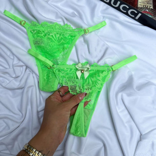 Calcinha Fio Regulagem Coração Dourada Renda Sexy Coloridas