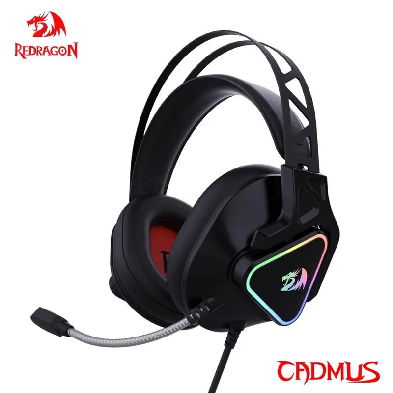 HEADSET GAMER REDRAGON CADMUS RGB USB 7.1 SURROUND - PRETO