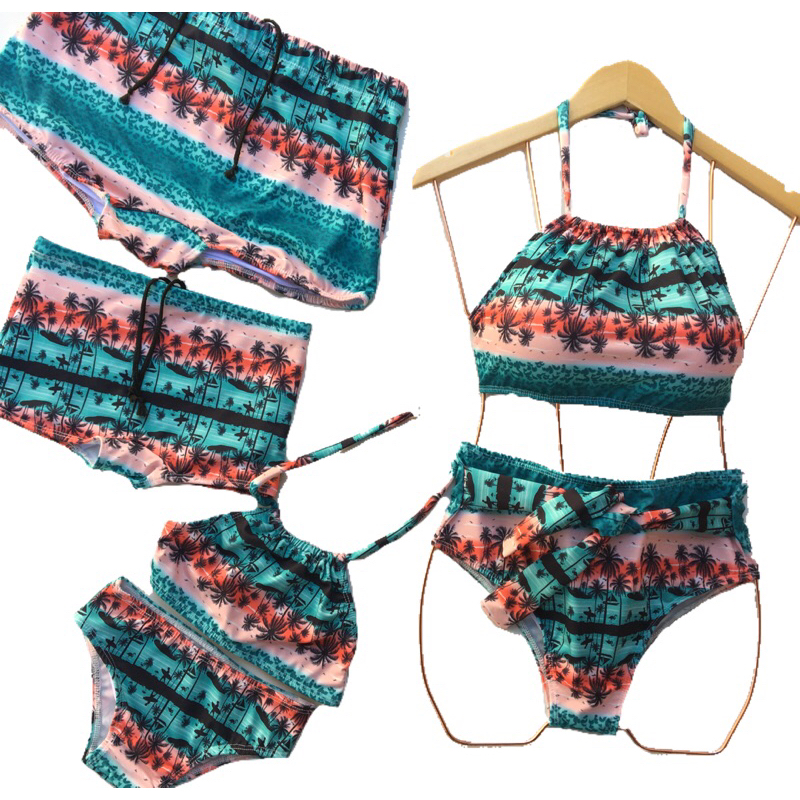 Kit Família 4 Peças - 2 Biquinis 2 Sungas - Moda Praia