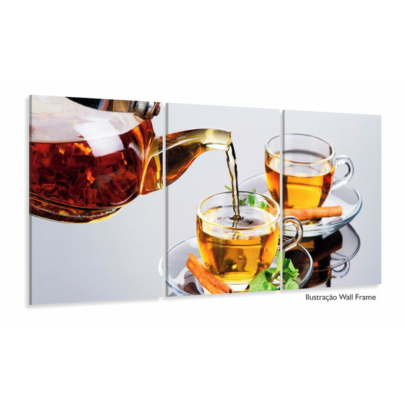 Quadros Decorativo Mosaico 90X50 3 peças Mdf Alta Resolução Full HD Comidas Bebidas