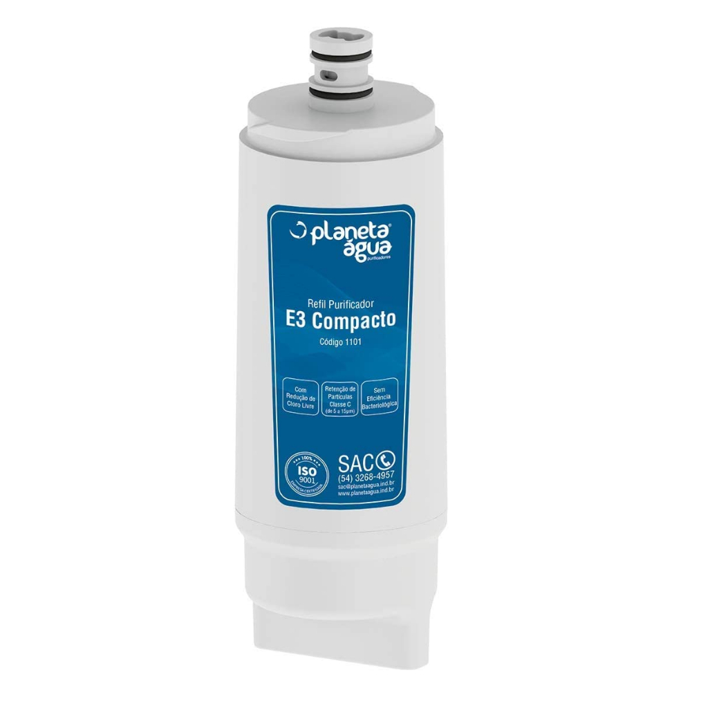 Refil para Filtro Purificador Planeta Água E3 Compacto IBBL Avanti e Mio 1101
