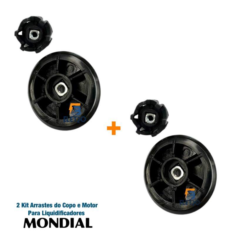 Arraste do Motor e do Copo Liquidificadores Mondial Premium / Power / Vitamix ( KIT C/2 PEÇAS )