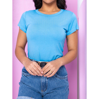 camiseta básica pra usar no dia dia e trabalho Baby Look feminina ref: CAMFEM