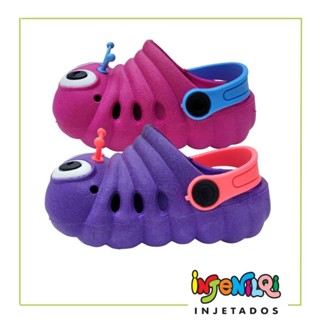 Babuche infantil menina estilo Centopéia. Anti-derrapante. Injenilqi injetados.