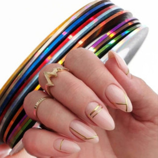 Fita Adesiva Metalizada Para Nail Art - Fita Decorativa de Unhas
