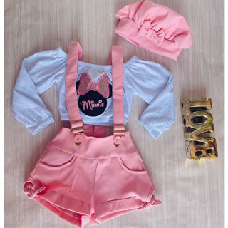 Roupa  infantil menina blogueirinha 3 peças Luxo em Oferta na Shopee