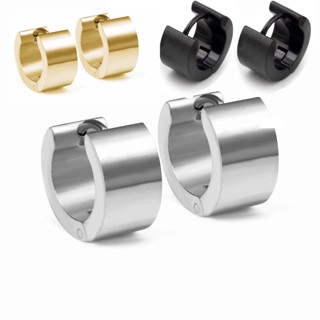 brinco grosso masculino feminino argola grossa 7mm largura banhado em aço inox 316l masculino feminino