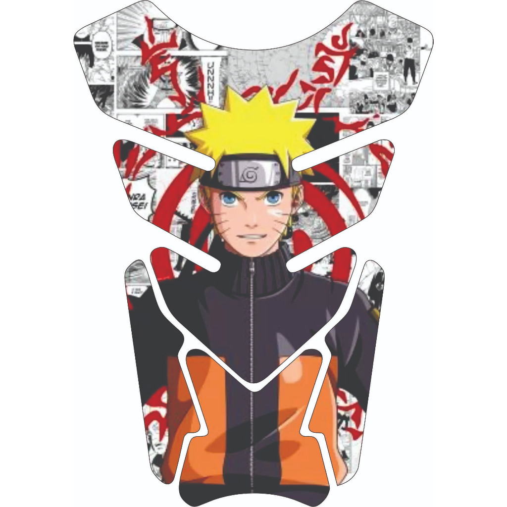 Adesivo Protetor De Tanque Moto Resinado Tank Pad Universal Naruto Shipudden Mangá Anime (C)
