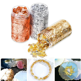 Folha de Ouro Dourada , Prata , Rose Gold para Decoração Unhas