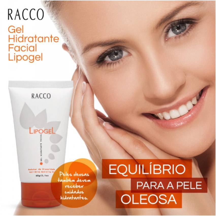 Gel hidratante facial anti-oleosidade Lipogel Racco
