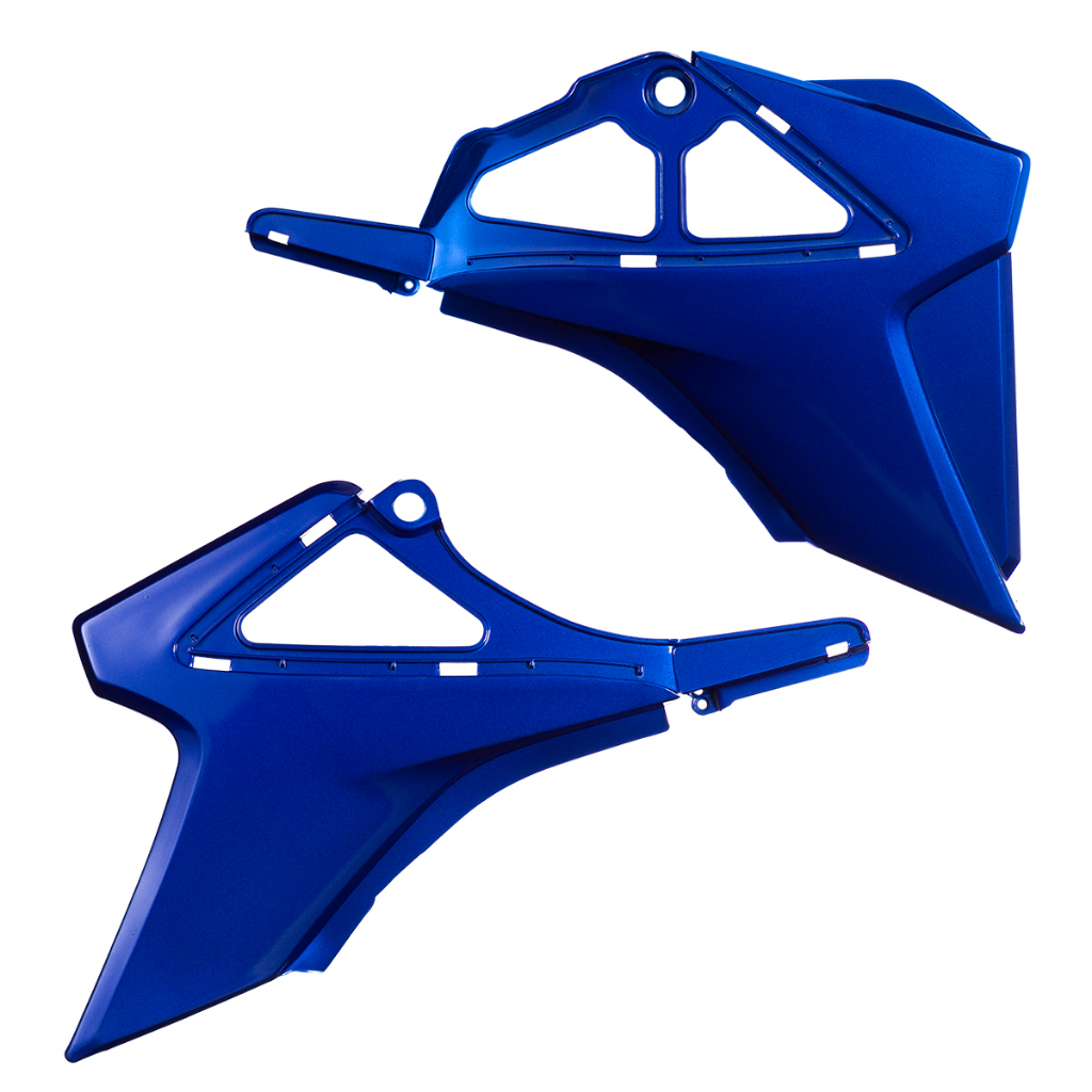 Par De Sub Tampa Lateral Moto Honda Nxr Bros 150 2014 Pro Tork Azul Modelo Original - Spare Parts and Accessories for Vehicles