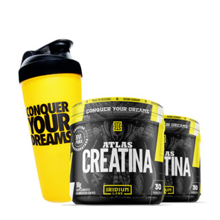 Kit 2x Creatina Atlas 90g + Coqueteleira - Iridium Labs