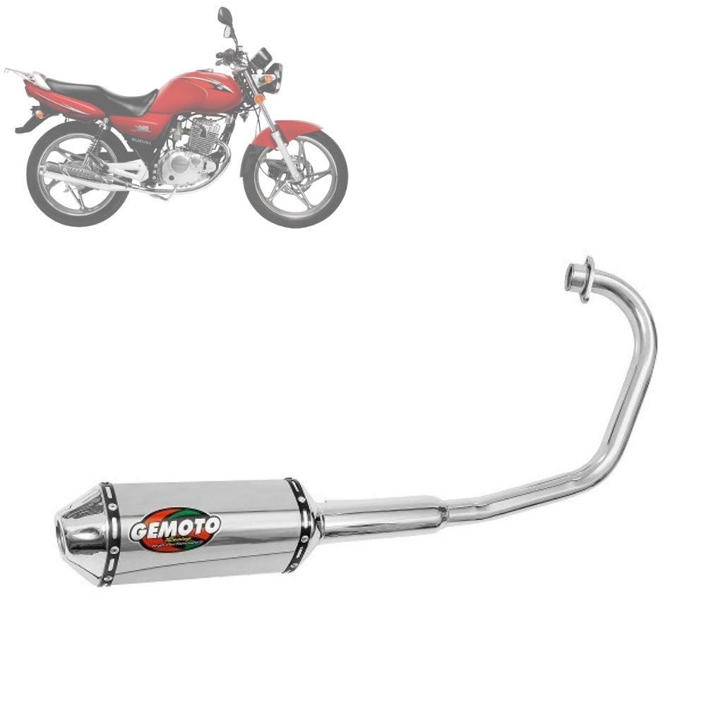 Escapamento Gemoto Racing 3 Trioval [Curva Cromada] Yes 125 2004/13