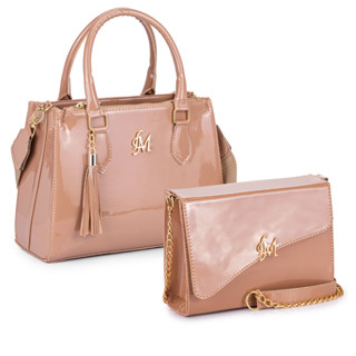 Kit Bolsa Feminina 2 Peças Bolsa Tira Colo Ombro Bolsa de Mão + Bolsa Transversal Lateral Tira Colo