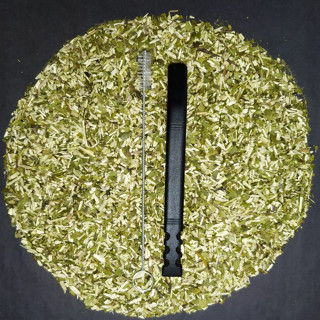 Bomba para terere TELADA PRETA em INOX + escobvinha para limpeza .