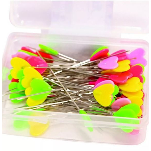 Alfinete Cabeça De Coração Coloridos em Oferta na Shopee