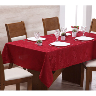 Toalha para Mesa Retangular 12 lugares 3,50 x 1,35m em Tecido Jacquard Várias Cores em Oferta na Shopee