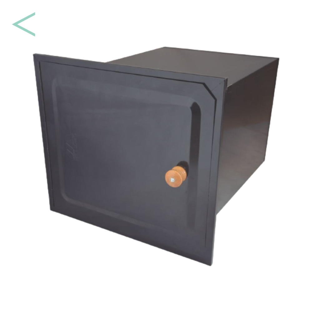 Imagem Forninho Popular Preto De Embutir Fogão Lenha 50x35x30