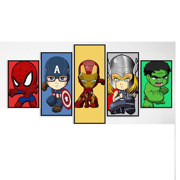 5 pçs  arte da parede super-herói aranha homem  casa decoração pintura murais fãs de super-herói em Oferta na Shopee