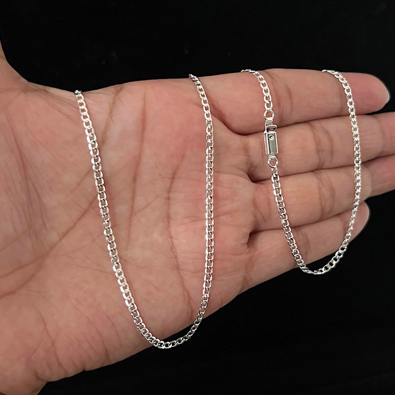 Corrente Correntinha Prata Masculina Fina 2mm Banhado A Prata 925 60cm/70cm/80cm em Oferta na Shopee