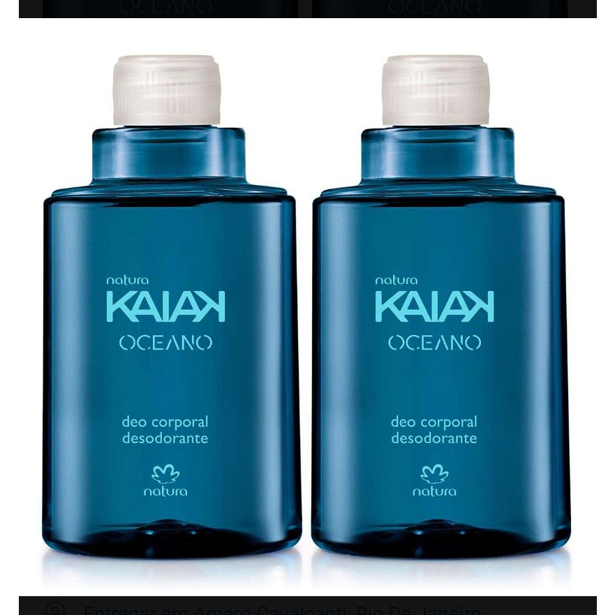 2 -RefiS de Desodorante Corporal Kaiak Oceano Masculino - 100 ml