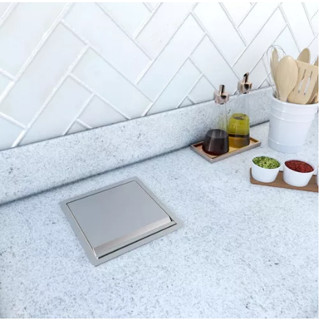 LIxeira Pia Cozinha Embutir Inox Quadrada 4 Litros Dos Hermanos