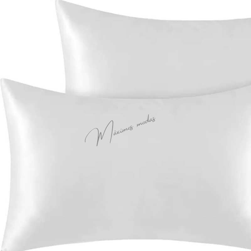 02 Fronhas De Cetim Anti Frizz kit 01 Par 70cm X 50cm macies e conforto todos os dias