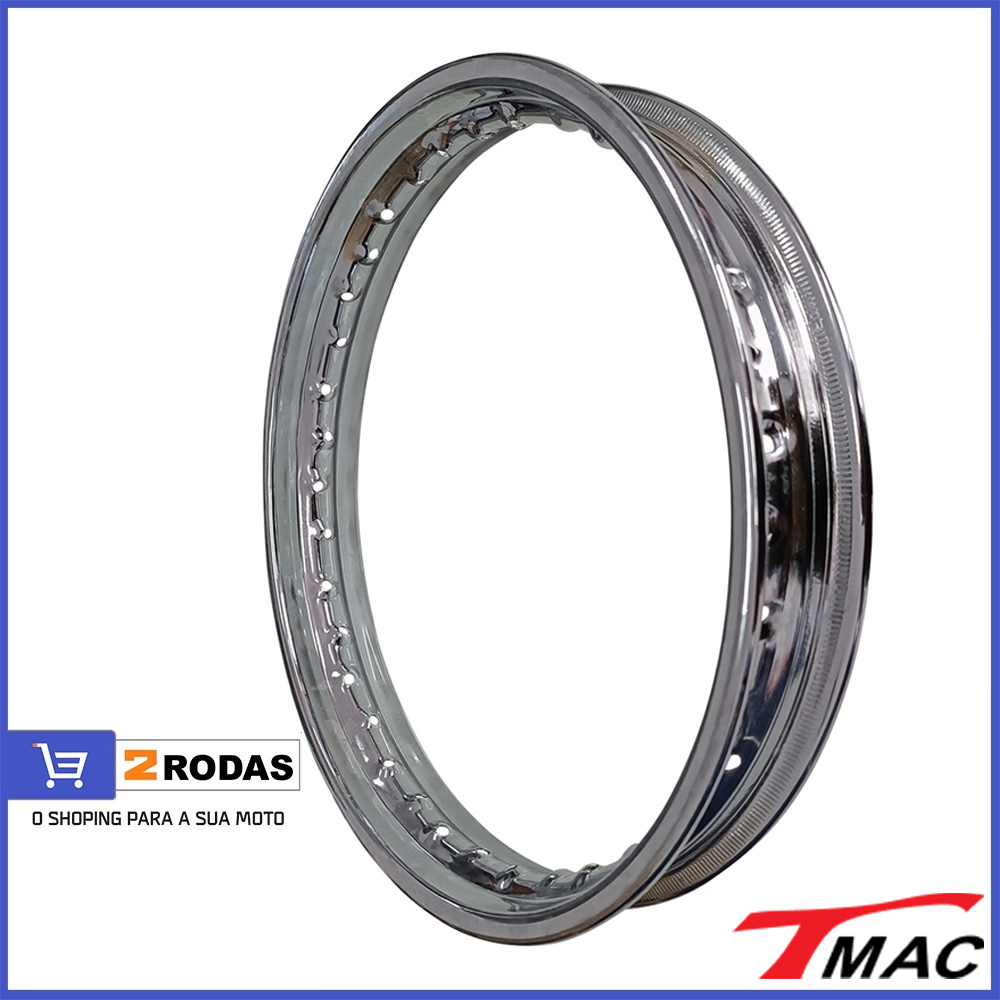 Aro de Roda CG 125 Titan Fan 150 160 YBR 125 Traseiro Cromado 185X18