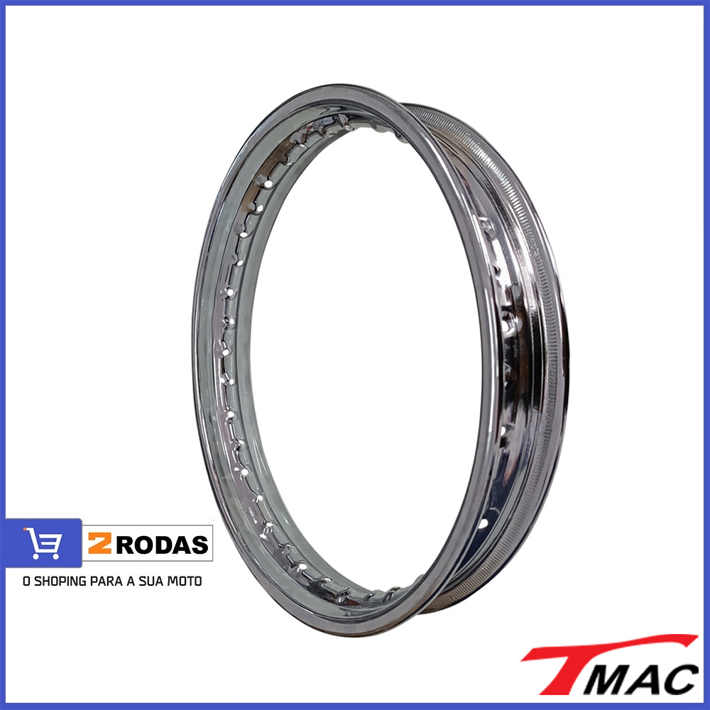 Aro de Roda Biz 100 110 125 Pop 100 110 Dream Traseiro Cromado 160X14