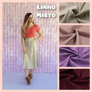3 metros de tecido Linho misto - 3mts comp. x 1.40mtsq larg.
