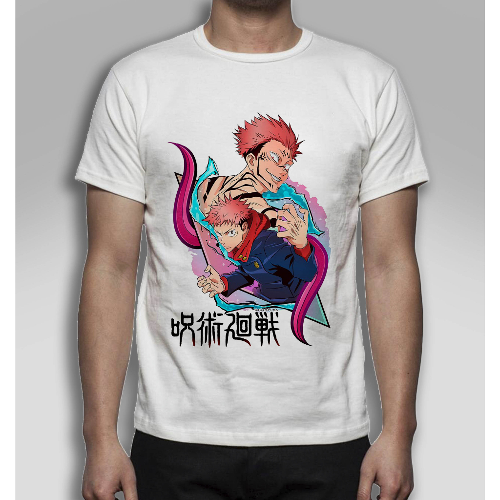 camisa de desenho personalizada arte jujutsu kaisen itadori sukuna anime geek mangá
