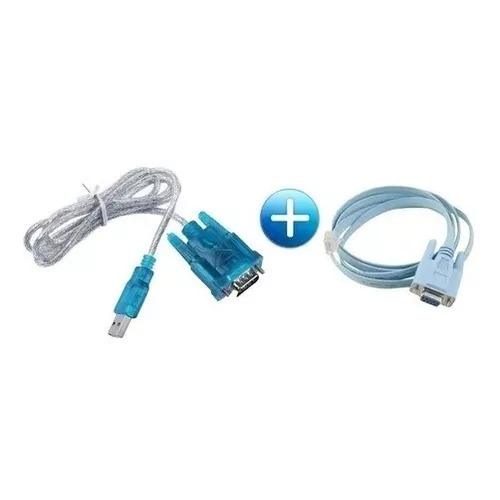 Kit Cabo Console Db9 X Rj45 + Cabo Serial Rs232 Db09 X Us em Oferta na Shopee