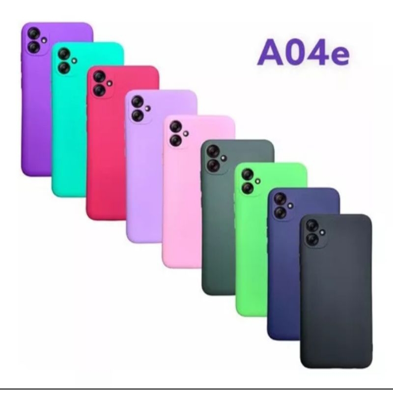 Capa Capinha Aveludada para Celular Samsung Galaxy A04E Várias Cores com Proteção Câmera