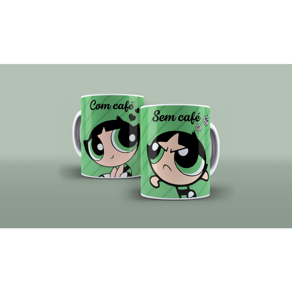 CANECA PERSONALIZADA DOCINHO MENINAS SUPER PODEROSAS XICARA CERAMICA PORCELANA Personagem, Presente Criativo, Aniversário