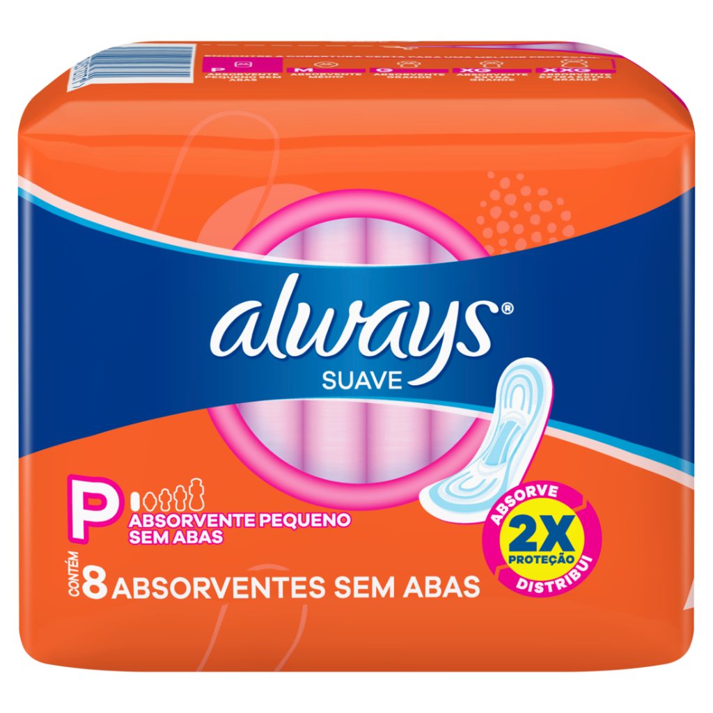 Absorvente Always Super Proteção Seca com abas 8 Unidades em Oferta na Shopee