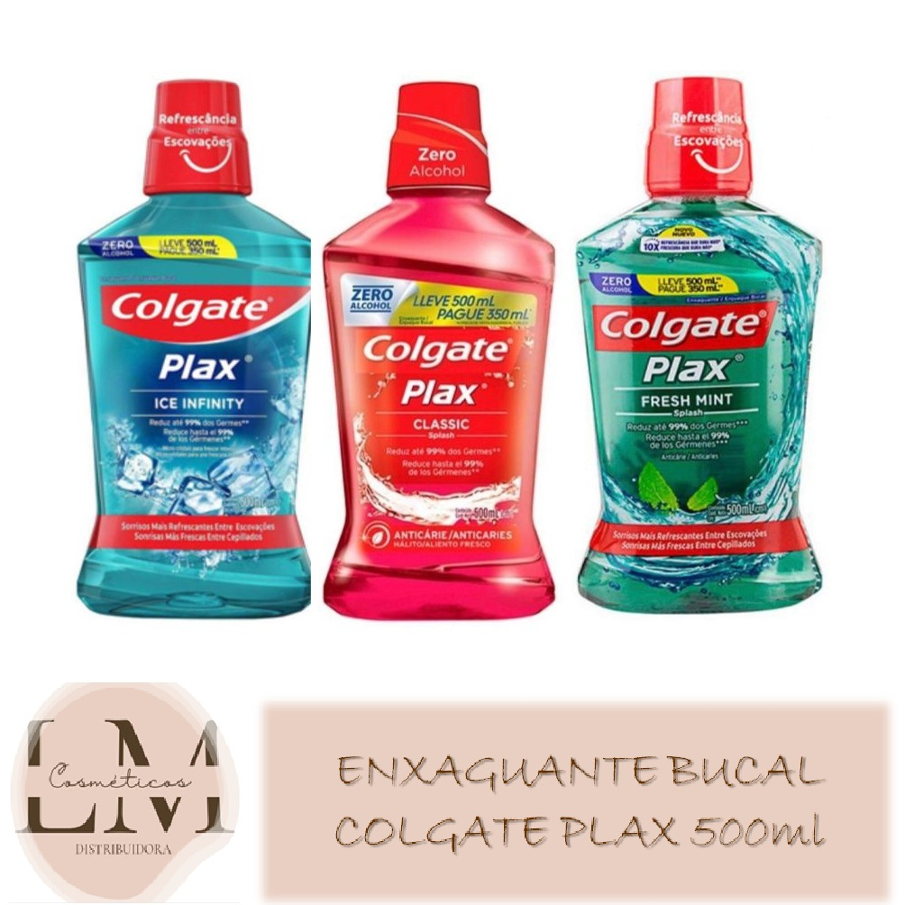 Enxaguante Bucal Colgate Plax 500ml (Escolha o tipo)