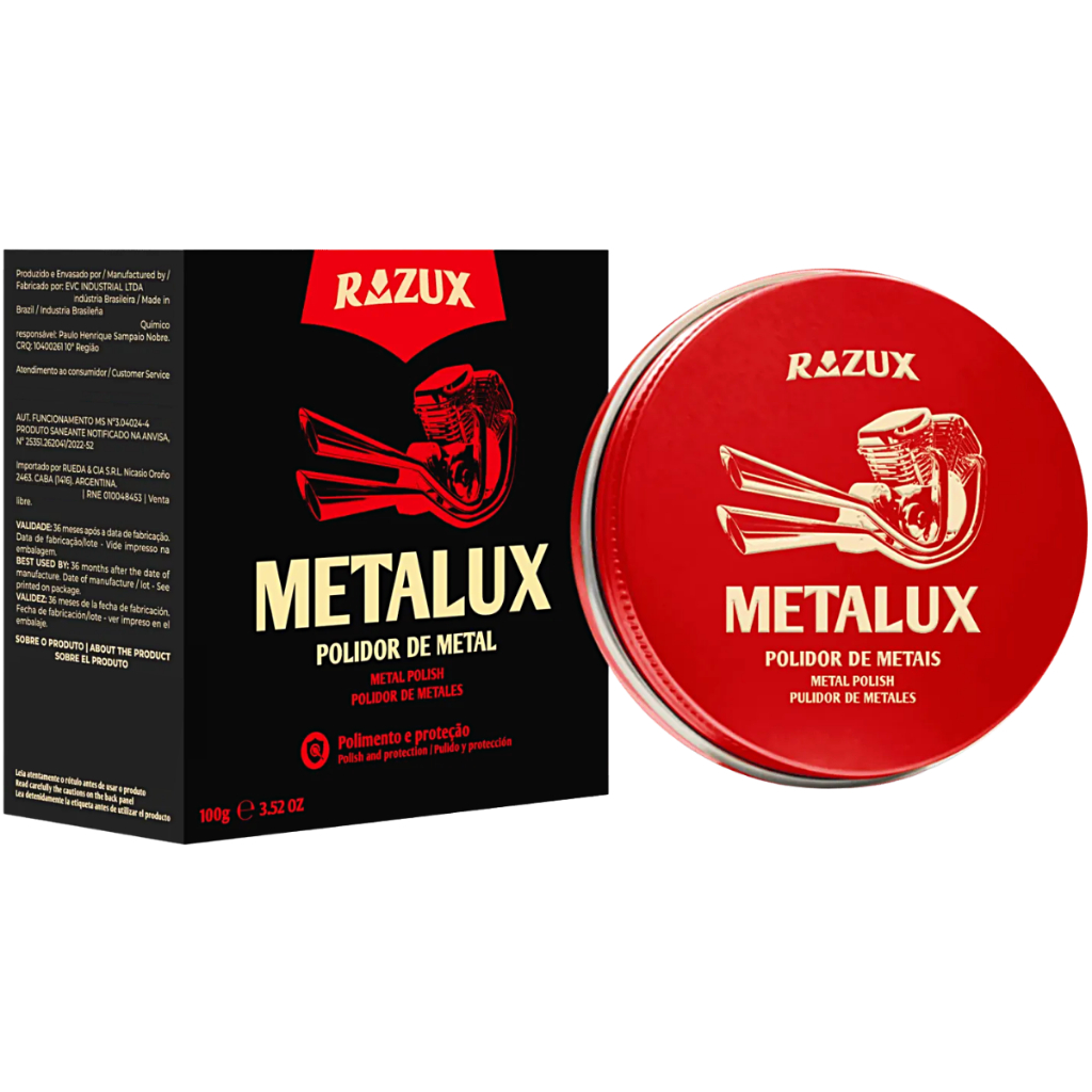 Metalux Polidor de Metais e Cromados Automotivo 100g Razux em Oferta na Shopee