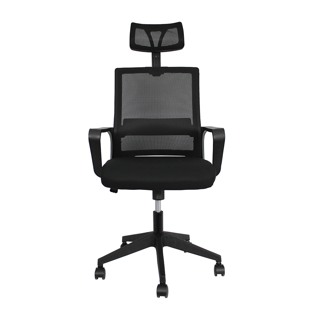 Cadeira de Escritório Giratória Kronos Malha Mesh Preta com Suporte em Oferta na Shopee