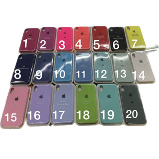 Capa De Silicone Colorida, Aveludada Por Dentro, Com Logo, Para IPhone XR